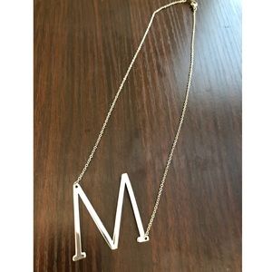 Large M initial necklace!